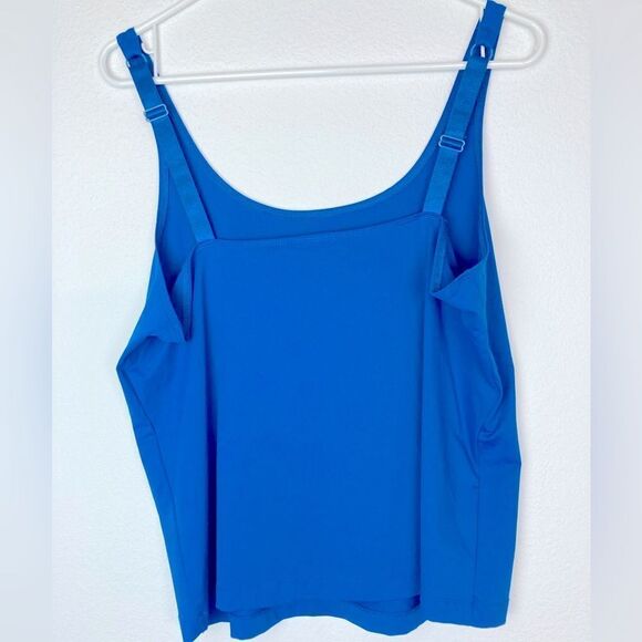 Chicos Stretchy Teal Tank w/ fully adjustable satin straps - Picture 2 of 5